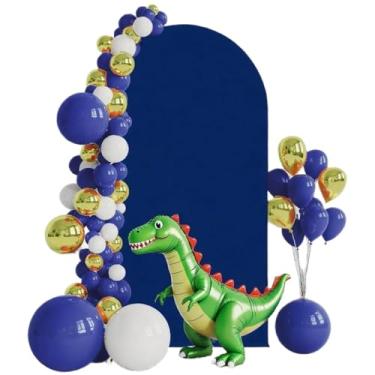 Imagem de LIROCORA Capa de arco de casamento dourada de 2,3 m - pano de fundo ajustado de elastano para fotografia, capa de suporte Chiara para decoração de casamento, festa, aniversário, chá de bebê e