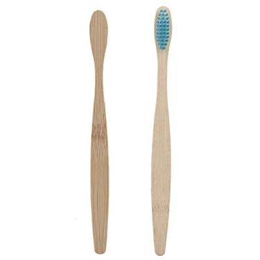 Imagem de Dioche Escova de Dentes de Bambu Macia e Confortável, Limpeza Eficaz para Banheiro, Cuidados Bucais, Material de Carvão de Bambu, 17cm (2)