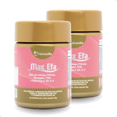 Imagem de Kit 2und. Max Efa (Óleo de Linhaça, Prímula, Borragem com TCM e Vitaminas A, D3, K e E) 120 cápsulas