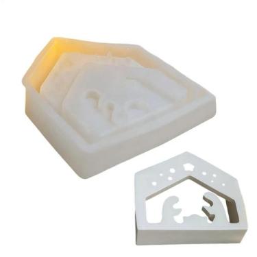 Imagem de Molde De Silicone Para Cena De Natal DIY Suporte Para Vela Criativa Fe