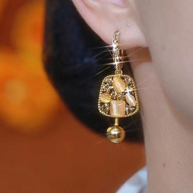 Imagem de Brincos de gota de zircônia cúbica para mulheres, pingente de gota, joias de cristal, presentes de natal presentes de amizade para mulheres, dia dos namorados, Medium, Latão, Sem pedra preciosa