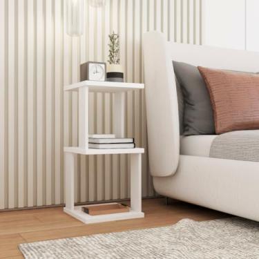 Imagem de Quarto Mesinha De Cabeceira, Elegante E Minimalista(Branco)