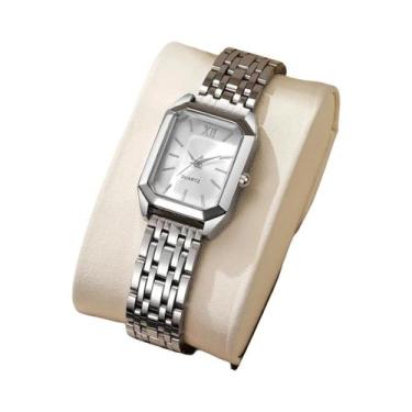 Imagem de Relógio De Pulso Feminino De Quartzo Retangular Casual Para Mulheres E