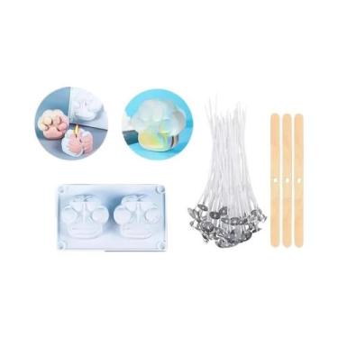 Imagem de Conjunto De Moldes De Silicone Para Velas Em Forma De Cubo 3D DIY Flor