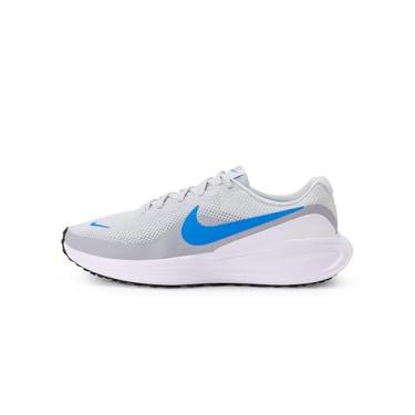 Imagem de Nike Tênis de corrida masculino Revolution 8 Road, Platina pura/herói azul/cinza lobo/branco, 43