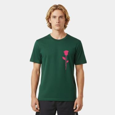 Imagem de Camiseta Masculina Algodão Premium Skate Surf Praia Streetwear BOTÃO DE ROSA-Masculino