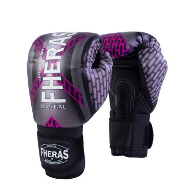 Imagem de Luvas Boxe Muay Thai - Iron Rosa - Fheras - 10/ 12 / 14 OZ-Unissex