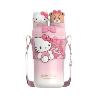 Imagem de Garrafa Térmica Cartoon Isolada De 500ml Lolita Kuromi Hello Kitty Cop