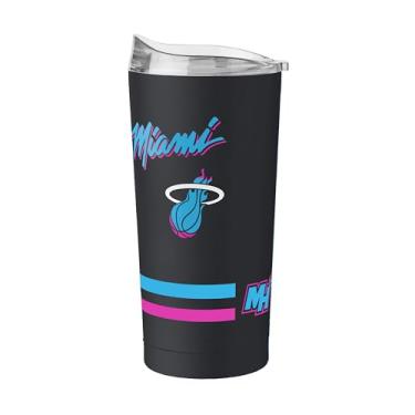 Imagem de FANMATS Copo de aço inoxidável NBA Miami Heat City Edition 590 ml – Acabamento em pó de parede dupla isolado e durável - Design City Edition, mantém as bebidas quentes e frias por horas