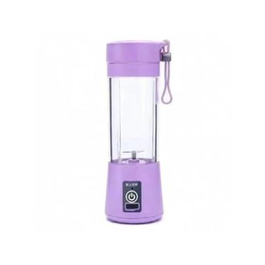 Imagem de Mini Liquidificador Portátil USB Recarregável 380ml – Juice Cup Roxo, Mixer para Suco, Vitamina e Shake, Lâminas Inox, Portátil para Academia, Trabalho e Viagens