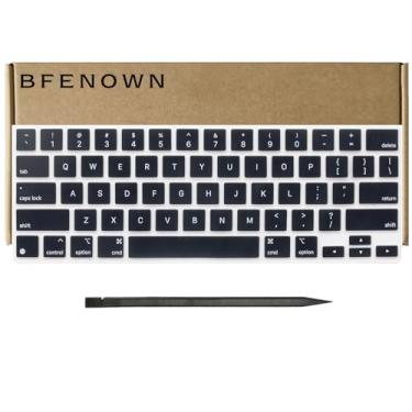 Imagem de Bfenown Teclas de teclado QWERTY em inglês dos EUA para iPad Pro de 12,9 polegadas (3ª, 4ª, 5ª e 6ª geração) e teclado mágico para iPad Air de 13 polegadas (M2) (preto)