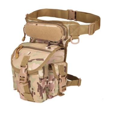 Imagem de Bolsa Bag Pochete Transversal Reforçada Impermeável Masculina Feminina Sport Peito E Ombro,bolsa masculina,bolsa transversal masculina (Cáqui camuflado)