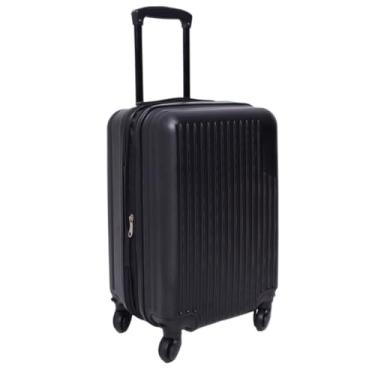 Imagem de Mala de Viagem Bordo 10kg ABS com Cadeado, Divisória Interna, Rodinhas 360° Padrão ANAC(Preto,9KG (48X28X25))