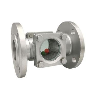 Imagem de EJWFASCV Vidro de mira flutuante de aço inoxidável 304 SG-FQ41-04 Indicador de fluxo de óleo de aço carbono DN50 para observar a velocidade e os estados de funcionamento etc. (304 DN20PN16)