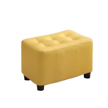 Imagem de Armários para sapatos com prateleiras para sapatos Banco para engraxar sapatos, banco pequeno para uso doméstico, tecido de madeira sólida, apoio para os pés, sala estar, porta, para(Yellow)