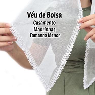 Imagem de Véu Ccb De Bolsa Casamento Madrinhas Redondo De Bico Renda Laço (model