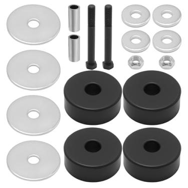 Imagem de DUZFOREI C4TZ-8125-S Kit de almofada de parafuso de moldura de suporte de radiador, substituição para Ford F Series 100 1965-1979, substituição para Ford F Series 150 1965-1979