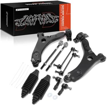 Imagem de A-Premium Conjunto de 10, braço de controle inferior dianteiro, link de barra oscilante, extremidade de haste de direção externa interna, compatível com Ford Focus 2000 2001 2002 2003 2004