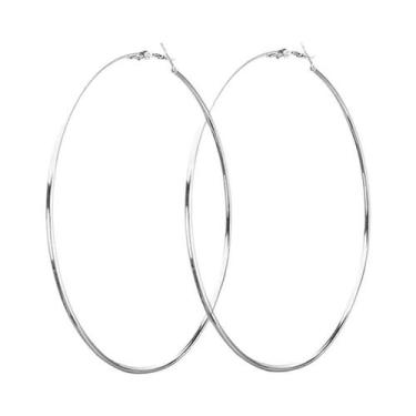 Imagem de Brincos De Argola Unissex Em Aço Inoxidável 2 Peças 30-100mm Pequenos 