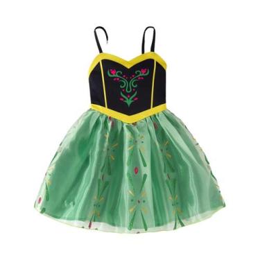 Imagem de Vestido De Princesa Para Meninas Moana Branca Neve Anna Barbie Bell Fa