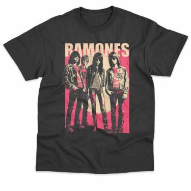 Imagem de Camiseta Ramones Banda Punk Rock Vintage Basica Estampada Unissex 100%