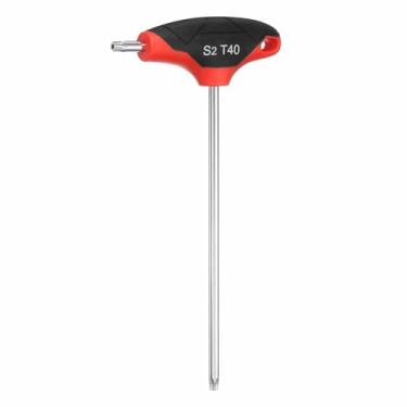Imagem de HARFINGTON Chave Torx T-Handle T45 S2 Chave em T de Extremidade Dupla de Aço Chave de Fenda Torx Chave de Fenda Hexagonal Ferramenta para Manutenção Doméstica Automotiva, Vermelho Preto