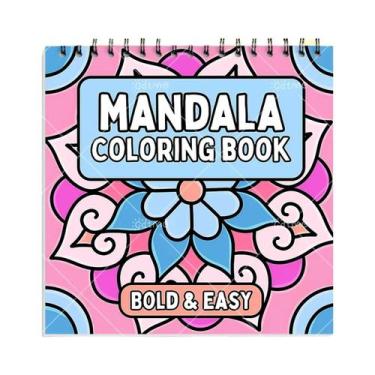 Imagem de Livro De Colorir Mandala Deluxe Para Adultos, Encadernação Espiral, Al