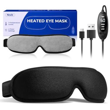 Imagem de Compressa quente para olhos secos: máscara de olho aquecida com almofada térmica USB - máscara de calor úmida para olhos cansados, alívio de estilhaço e estresse - alimentado por USB, calor estável