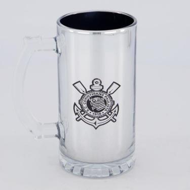 Imagem de Caneca Chopp Corinthians Vidro Metálico-Unissex