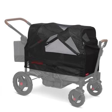 Imagem de Radio Flyer Acessório de carrinho de bebê Voya, malha mosquiteira com bolsa, capa de rede mosquiteira para carrinho de 2 lugares baixos