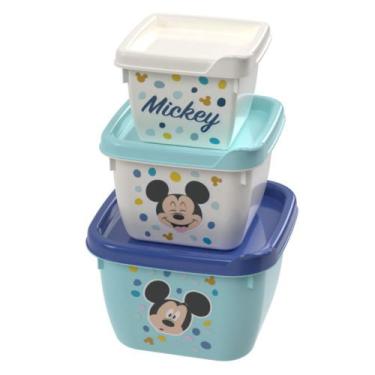 Imagem de Conjunto de pote quadrado Conect Mickey Plasutil ref.6967