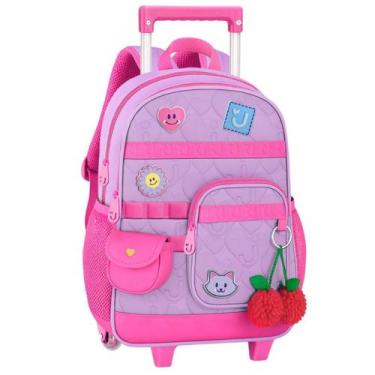 Imagem de Mochila de Rodinhas Escolar Juju Alça Telescópica para Meninas Infanti