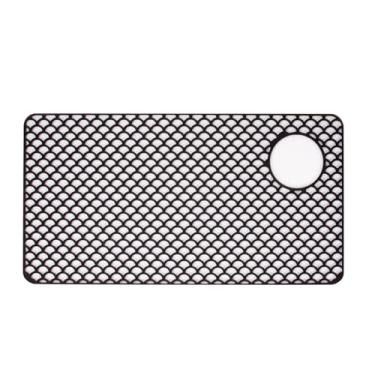 Imagem de SEEK RARE Tapete de pia de cozinha 72 x 38,5 cm tapete de pia de silicone antiderrapante protetor de pia para cozinha de fazenda preto B