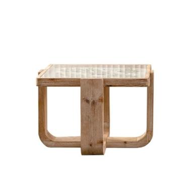 Imagem de Mesa de centro simples para casa, mesa de centro pequena de luxo leve, sala de estar, dormitório, mesa lateral criativa (B)