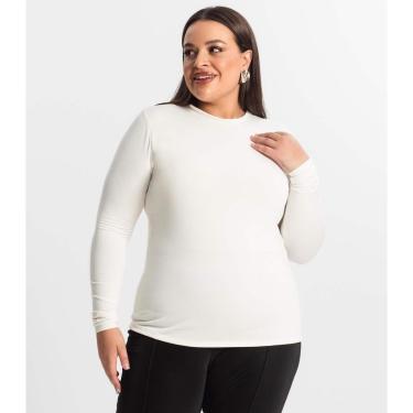 Imagem de Blusa Térmica Feminina Plus Size Secret Glam Bege-Feminino