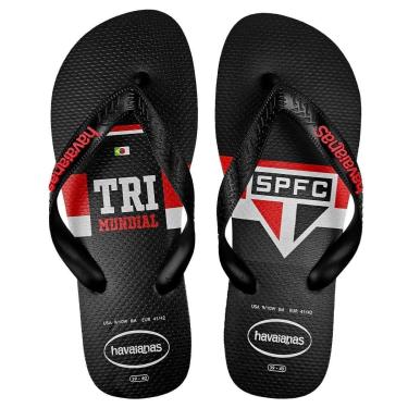 Imagem de Chinelo Havaianas São Paulo Preto Top Times Estilo Original-Unissex