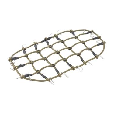 Imagem de KiBcsLic Rede de bagagem decorativa para carro RC, bagageiro de teto, acessório RC universal de alta simulação com gancho para veículos e caminhões de, Verde