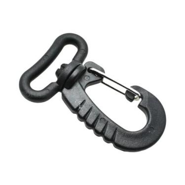Imagem de Gancho Giratório De Plástico Preto Para Chaveiro, Mochila, Cinto, Aces