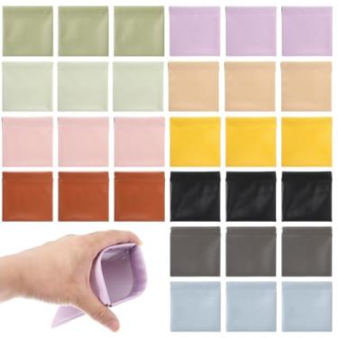 Imagem de MAQUITA 30 Pcs Snap Closure Pouches, Small 4.7 Inch Squeeze Coin Purse Pouch, Waterproof Portable Mini Makeup Bag, No Zipper Self-Closing Pocket Cosmetic Bag for Cosmetics Headphones Jewelry