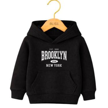 Imagem de Moletom Canguru Infantil Estampa Brooklyn USA NEW 2021 Volta ás Aulas 