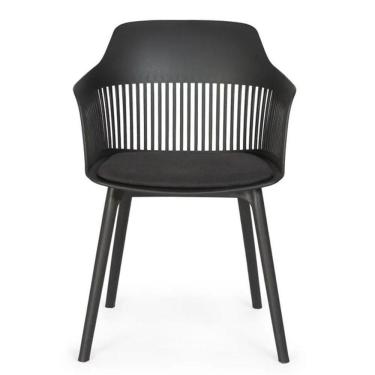 Imagem de Cadeira Montreal Em Polipropileno, Assento Estofado Revest. Pu