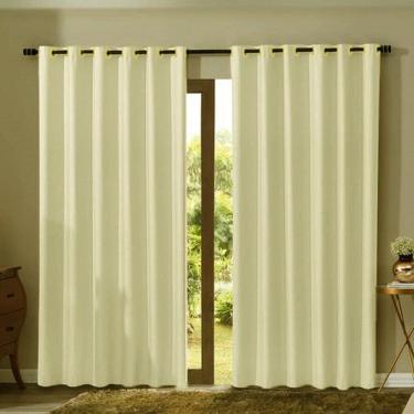 Imagem de Cortina Para Quarto Em Tecido Microfibra Palha 2,00X1,80
