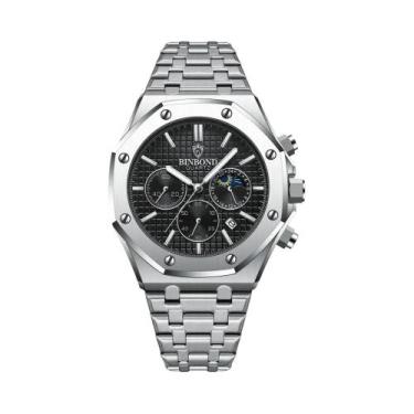 Imagem de Relógio De Quartzo Masculino De Luxo Em Aço Inoxidável 30M À Prova d'Á