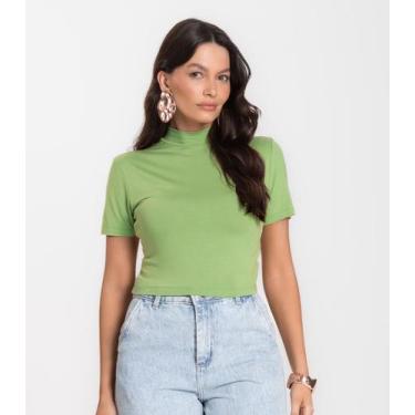 Imagem de Blusa Cropped Feminina Select Verde, GG, Verde