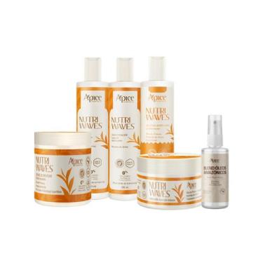 Imagem de Kit Shampoo, Condicionador, Gelatina, Máscara , Creme de pentear e Ble