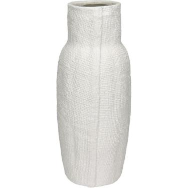 Imagem de VASO DECORATIVO ENFEITE CASA HOME&CO CERÂMICA 40x15x15cm MARFIM
