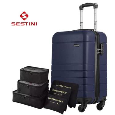 Imagem de Mala Bordo 10Kg Super Resistente Premium + Kit Organizador - Sestini