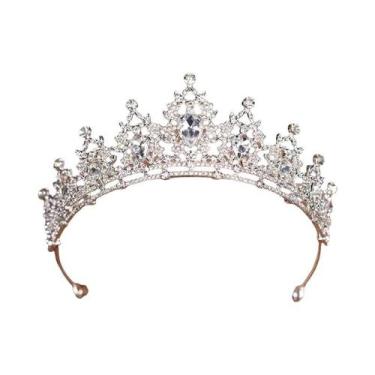 Imagem de Coroa De Princesa Luxuosa Para Meninas, Tiara Elegante Para Casamento,