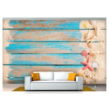 Imagem de Papel De Parede Praia Mar Estrela Areia 3D Npr196