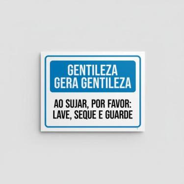 Imagem de Placa Acm Gentileza Gera Gentileza Louça 18X23 - Sinalizo